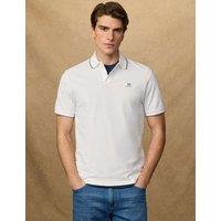 Hackett Heritage Pure Cotton Tipped Polo Shirt White
