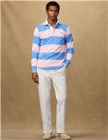 Pure Cotton Striped Long Sleeve Rugby Shirt