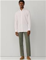 Hackett Tailored Fit Cotton Rich Striped Shirt Blue Mix