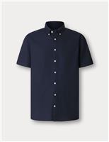 Pure Cotton Short Sleeve Oxford Shirt