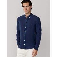 Hackett Pure Linen Shirt Navy