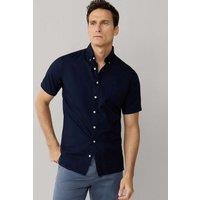 Hackett Pure Cotton Short Sleeve Oxford Shirt Navy