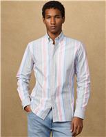 Hackett Slim Fit Pure Cotton Striped Oxford Shirt Multi