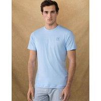 Hackett Pure Cotton Logo T-Shirt Light Blue