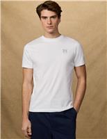 Hackett Pure Cotton Logo T-Shirt Light Blue