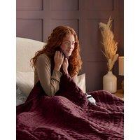 Silentnight Fleece Heated Throw Dark Berry