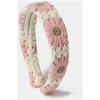 M&S Ivory and Pink Crochet Aliceband Pink Mix