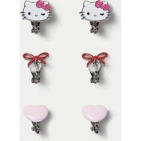 M&S Hello Kitty Clip On Earring Set Pink Mix