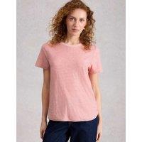 White Stuff Pure Cotton Striped T-Shirt Pink