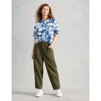 White Stuff Pure Cotton Floral T-Shirt White Mix