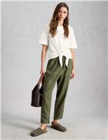 Pure Cotton Embroidered Tie Hem T-Shirt