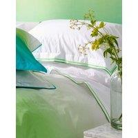 Designers Guild Pure Cotton 400 Thread Count Flat Sheet Green Mix