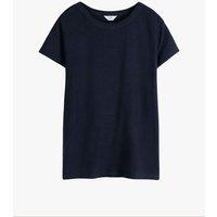 HUSH Pure Cotton Crew Neck Slim Fit T-Shirt Navy