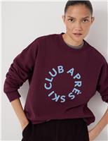 Cotton Rich Aprs Ski Club Slogan Sweatshirt