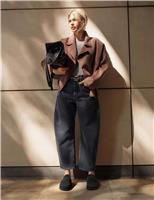 Mid Rise Barrel Jeans