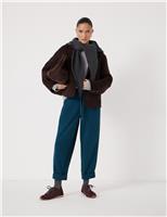 HUSH Cotton Rich Barrel Leg Joggers Teal Green