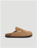 Suede Backless Loafers