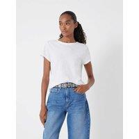 HUSH Pure Cotton Crew Neck Slim Fit T-Shirt White