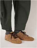 HUSH Leather Trainers Dark Red