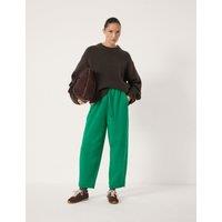 HUSH Cotton Rich Barrel Leg Joggers Green