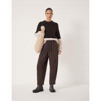 HUSH Cotton Rich Jack Barrel Leg Joggers Chocolate