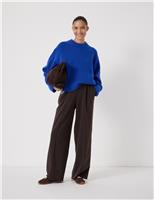 Cotton Rich Pintuck Straight Leg Joggers