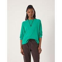 HUSH Matilda Pure Cotton Crew Neck Top Green