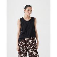 HUSH Pure Cotton Vest Top Black