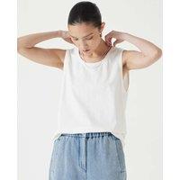 HUSH Pure Cotton Vest Top White