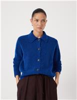 Wool Blend Collared Cardigan