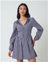 Pure Cotton Gingham Mini Skater Dress