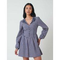 Nobody's Child Pure Cotton Gingham Mini Skater Dress Pink Mix