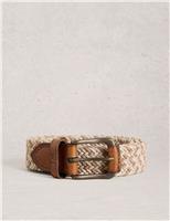 White Stuff Woven Casual Belt Natural Mix