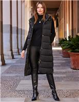 Padded Hooded Longline Gilet
