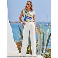 SOSANDAR Wide Leg Trousers Ivory