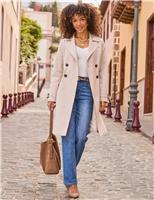 SOSANDAR Cinched Waist Trench Coat Natural