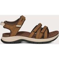 Teva Leather Sporty Ankle Strap Flat Sandals Tan