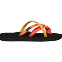 Teva Strappy Flat Flip Flops Coral