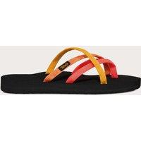 Teva Strappy Flat Flip Flops Coral