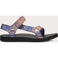 Teva Canvas Printed Ankle Strap Flat Sandals Light Orange