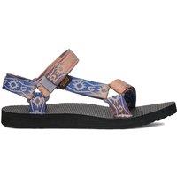 Teva Canvas Printed Ankle Strap Flat Sandals Light Orange