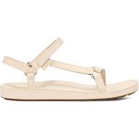 Teva Leather Ankle Strap Flat Sandals Cream