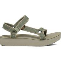Teva Canvas Ankle Strap Platform Sandals Light Green