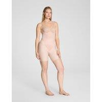 SPANX SPANXsupersculpt Transform Open Bust Mid Thigh Bodysuit Beige