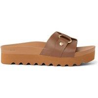 REEF Vista Sadie Buckle Flatform Sliders Chocolate