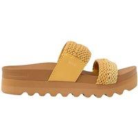 REEF Cushion Vista Hi Flatform Flip Flops Yellow Mix
