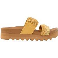 REEF Cushion Vista Woven Flatform Sliders Yellow Mix