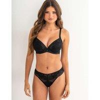 Pour Moi Taylor Floral Lace High Waisted Thong Black