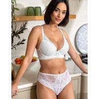 Pour Moi Taylor Floral Lace Brazilian Knickers White