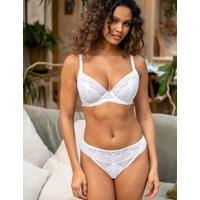 Pour Moi Taylor Floral Lace High Waisted Thong White